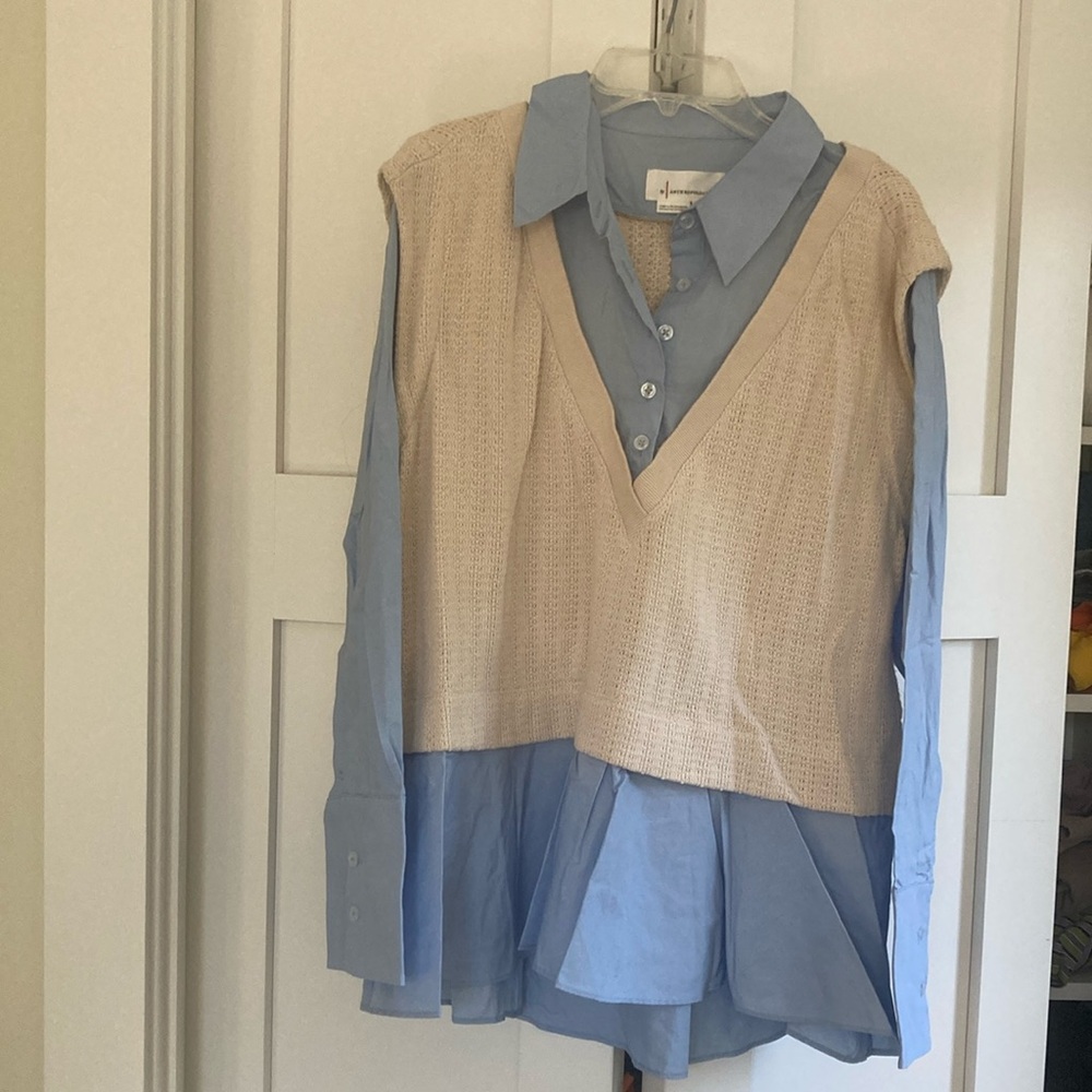 Anthropologie twofer button up shirt